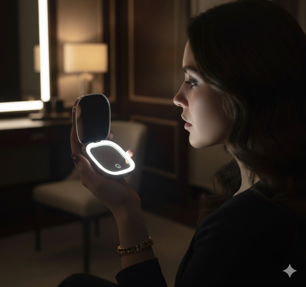 Mini Miroir LED Grossissant